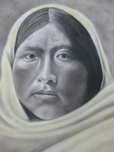 Quahatika woman in shawl